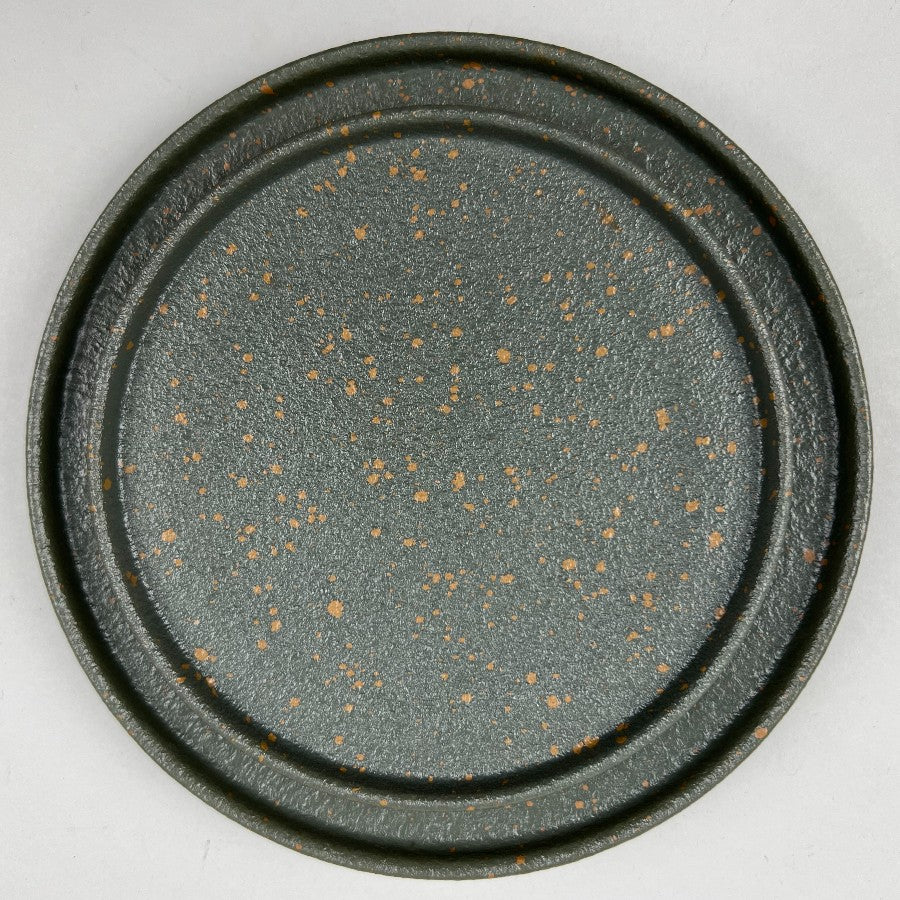 Matcha ceramic standing rim round plate green olive Japanese chefs store restaurant supply Bowery discount sale osara new york