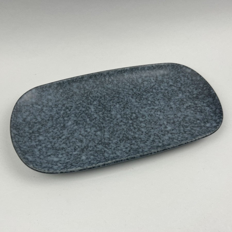 Melange matte dusty blue navy gray black rounded 12" rectangle plate sandwich burger plate Japanese chefs store Restaurant Supply dinnerware store sale discount Bowery New York event catering10 strawberry street biseki