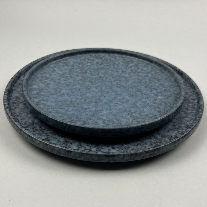 Melange Matte blue navy gray black upright standing rim round dinner plate appetizer plate Chefs store restaurant supply Bowery discount sale New York 10 strawberry street biseki