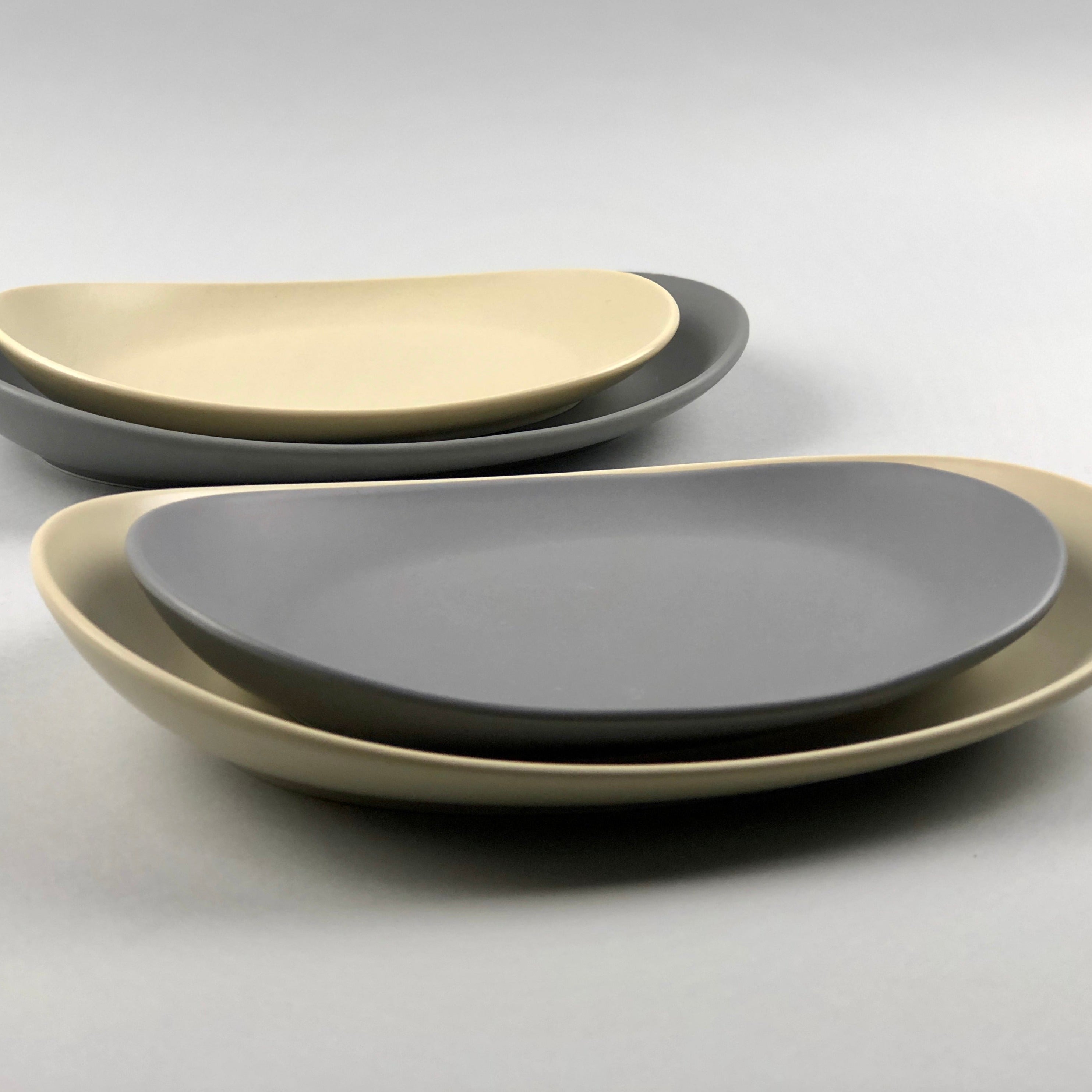 Bowery Matte Neutral Sandwich Plate Burger Plate Rectangle Plate gray beige brown chefs store restaurant supply unique dinnerware sale discount Manhattan nyc