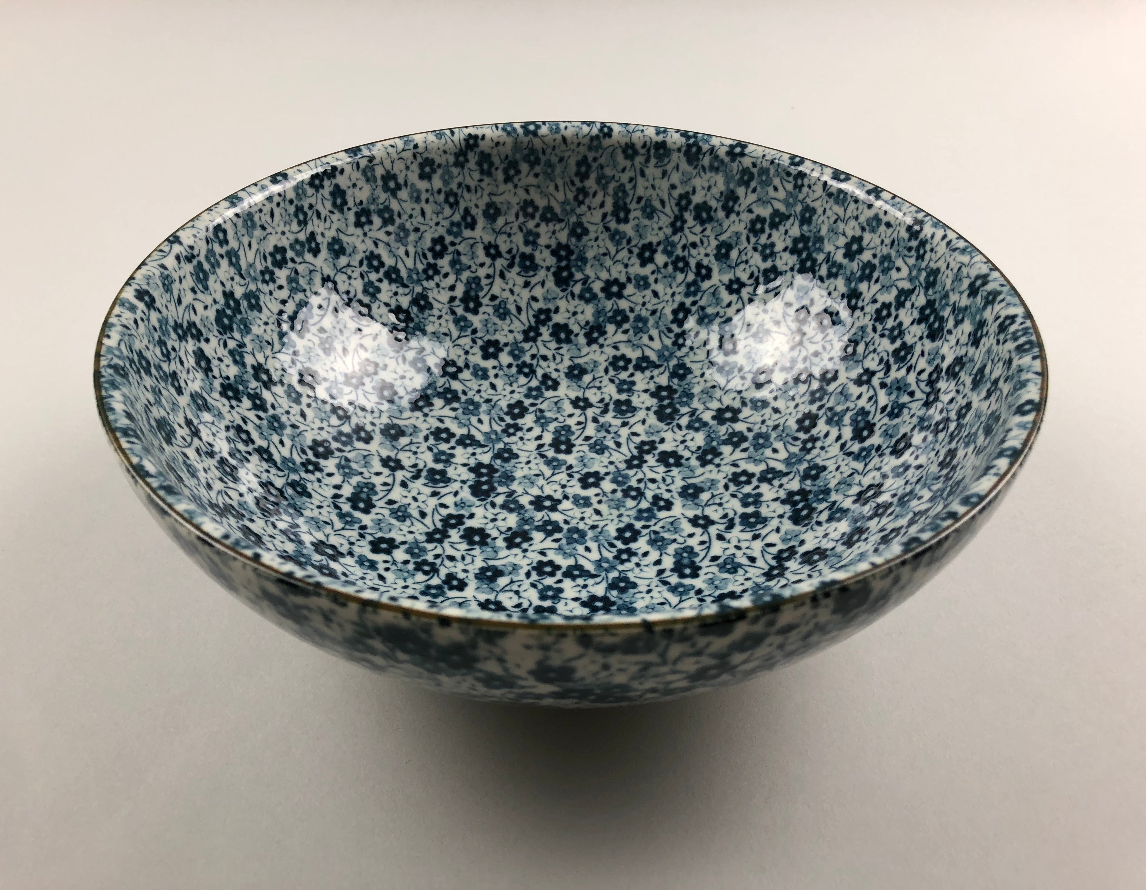 Kobana Navy Ramen Noodle Bowl Serving Bowl, 8.25" dia., 32 oz, Made in Japan