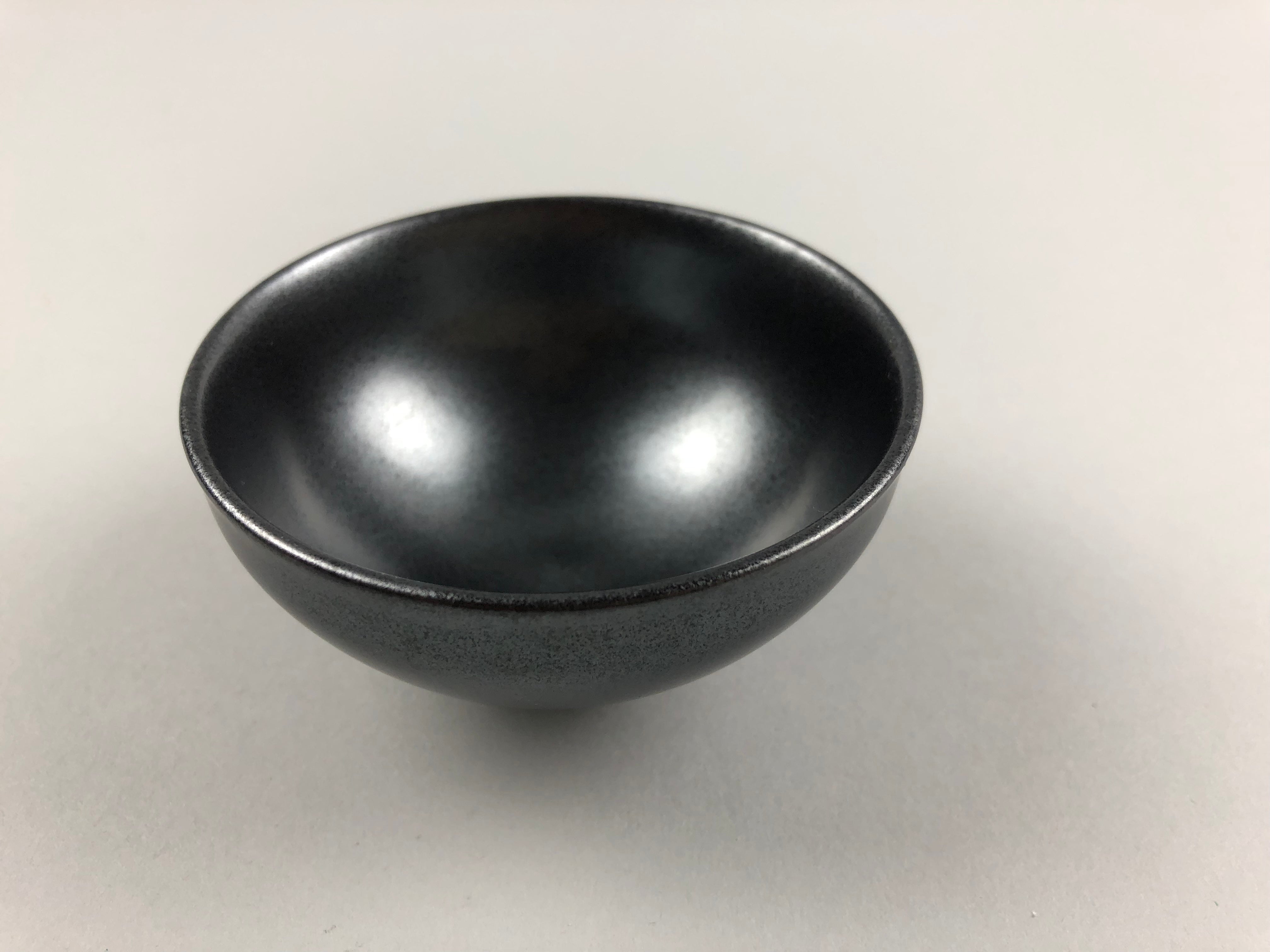 Ibushi-gin: Gunmetal Shiny Black Kobachi Small Bowl Sets