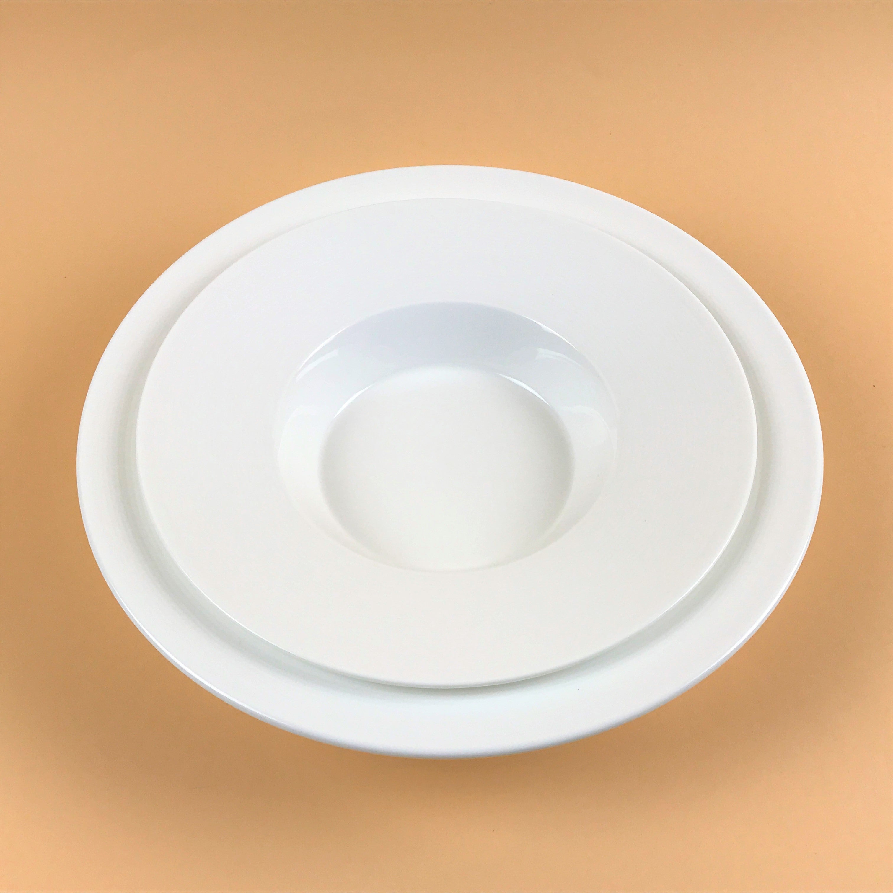 Wide rim bowl pasta plates durable white dinnerware restaurant supply Bowery discount sale OSARA New York