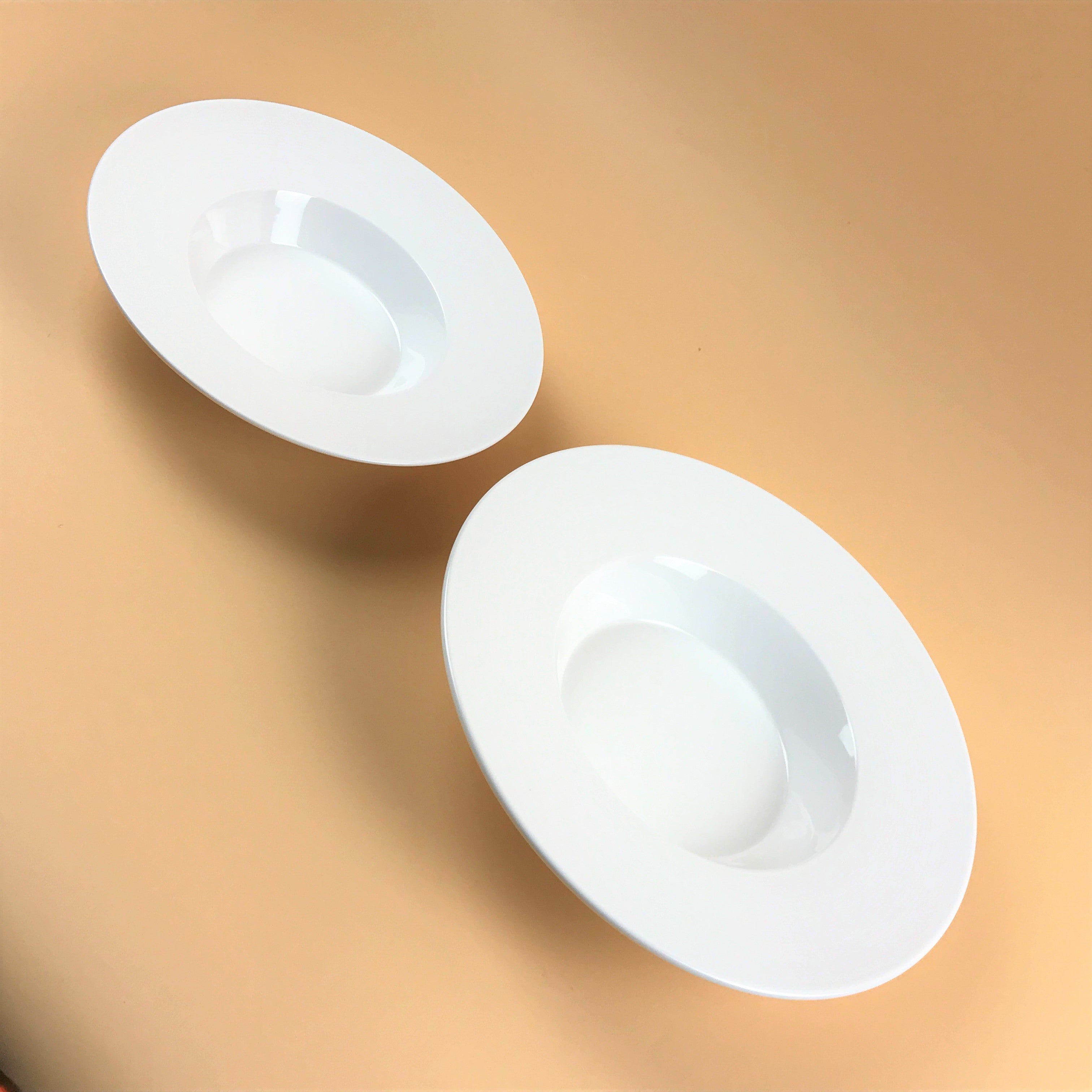 Wide rim bowl pasta plates durable white dinnerware restaurant supply Bowery discount sale OSARA New York