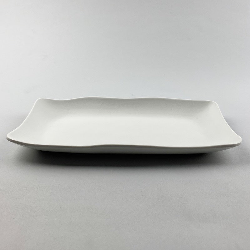 Sansui Melamine Rectangle Semi Matte Black and White Plate Restaurant Supply Bowery Discount Sale OSARA New York