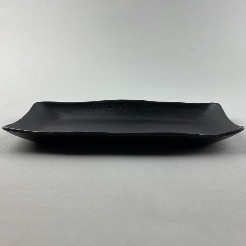 Sansui Melamine Rectangle Semi Matte Black and White Plate Restaurant Supply Bowery Discount Sale OSARA New York