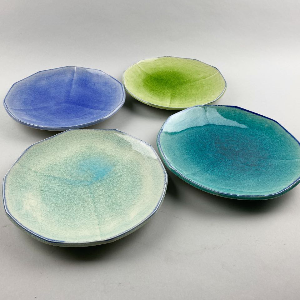 Tsuyatsuya Decagon Japanese Leaf Green Plate Restaurant Catering Supply Bowery Discount Sale OSARA New York