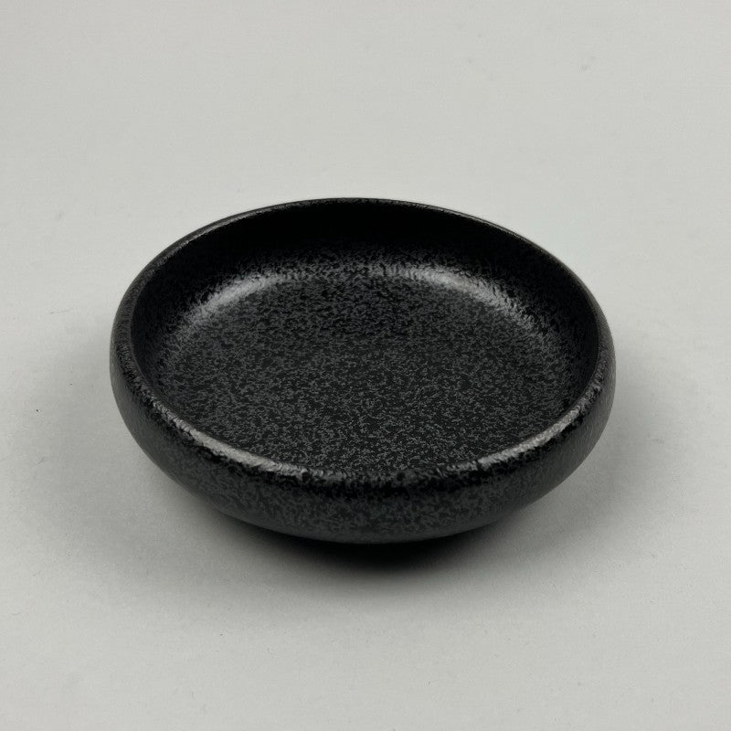 Japanese Style Matte Black Coupe Shallow Bowl for appetizers&omakase