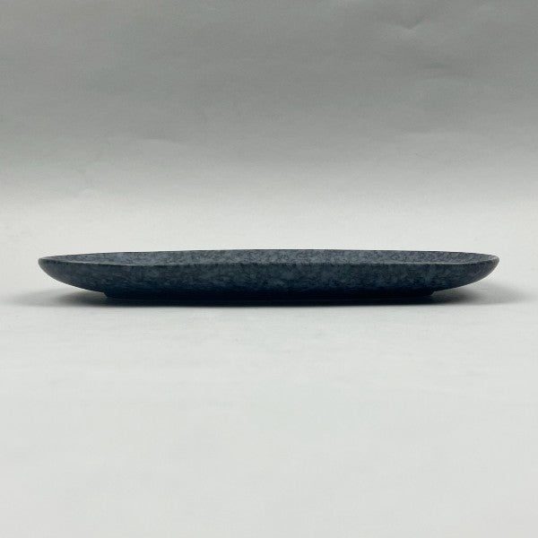 Melange matte dusty blue navy gray black rounded 12" rectangle plate sandwich burger plate Japanese chefs store Restaurant Supply dinnerware store sale discount Bowery New York event catering10 strawberry street biseki
