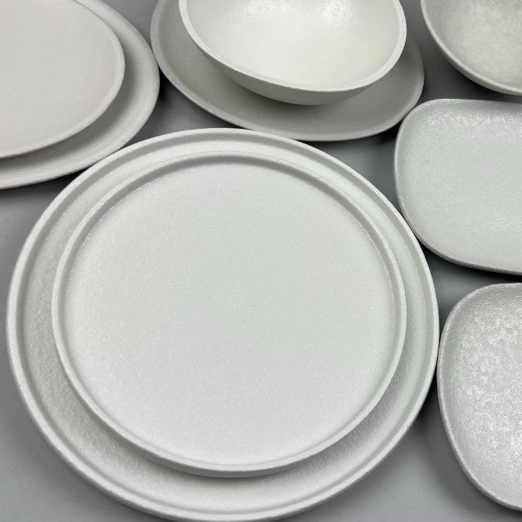 Textured Matte White ceramic dinnerware chefs store restaurant supply Bowery sale discount Manhattan New York