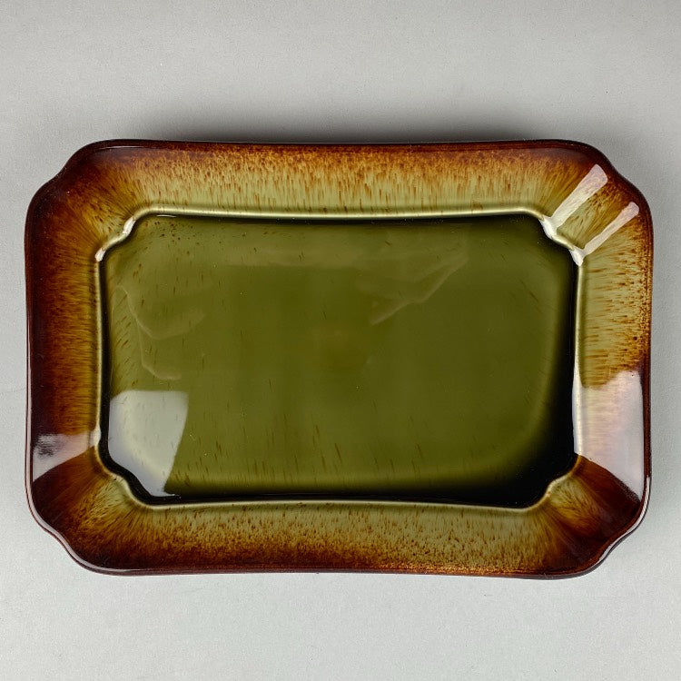 Melamine Japanese Style Moss green brown rectangle sushi plate Restaurant Supply Bowery discount sale OSARA New York