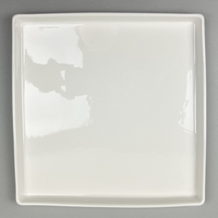 Durable White Square Upright Rim Plate Restaurant Supply Bowery Discount Sale OSARA New York
