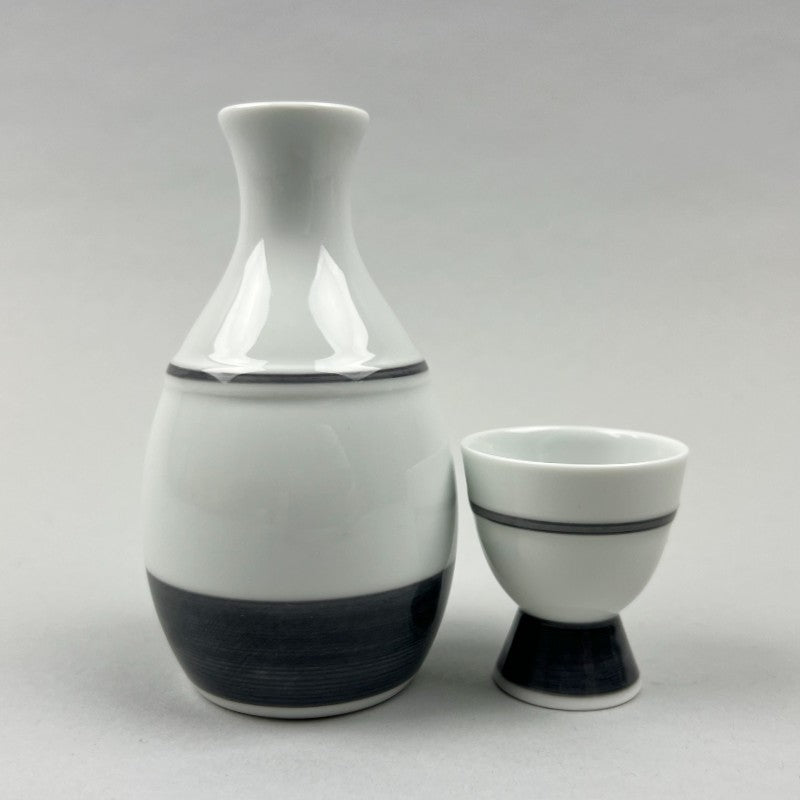 Made in Japan Ichijo White Floral Sake tokkuri carafe and cup restaurant supply bowery discount sale OSARA New York