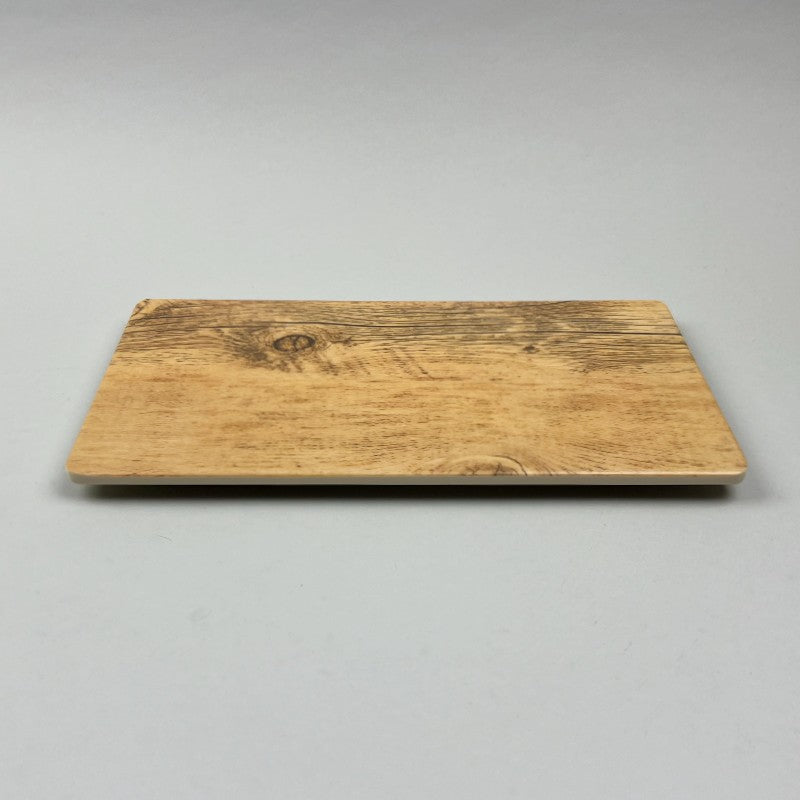 Melamine Mokume Wood Like Rectangle Flat Platter Plate Restaurant Supply Bowery Discount Sale OSARA New York back