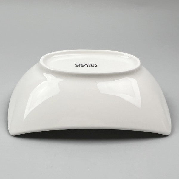 Spruce White Rectanglar Shallow Bowl 7 3/4" Wide, 12 oz