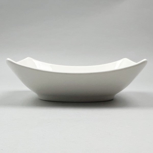 Spruce White Rectanglar Shallow Bowl 7 3/4" Wide, 12 oz