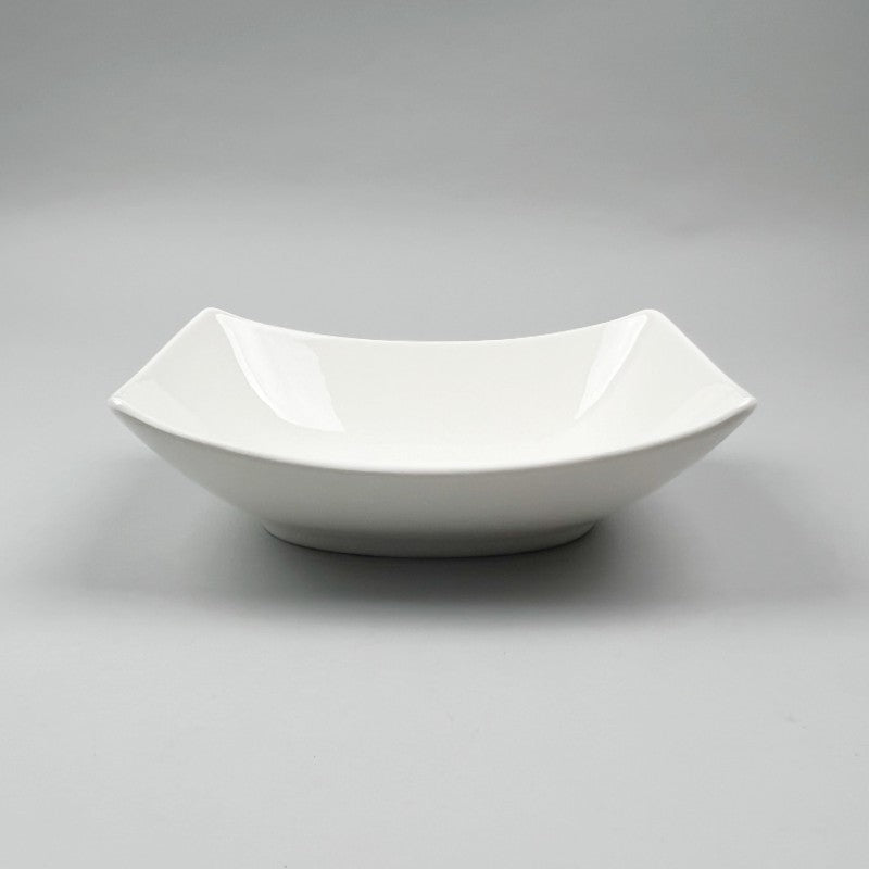 Spruce White Rectanglar Shallow Bowl 7 3/4" Wide, 12 oz
