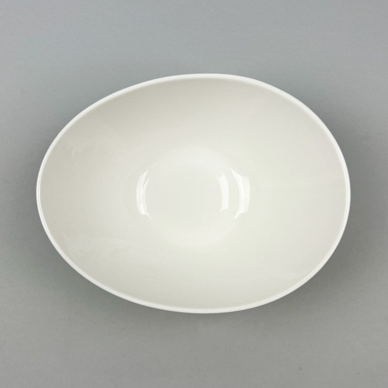 OSARA New York Solid White Ceramic Durable Egg Shaped Bowl for Currysalads, fries, fried shishito peppers, fried oysters, potato salad, mac & cheese, side dishes, and small shared plates, 16 oz & 24 oz, main picture