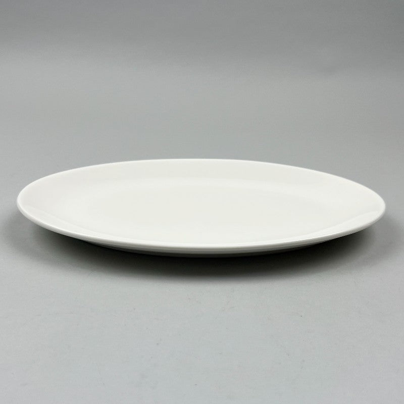 White Ceramic Oval 11 inch Plate Side Shot 2
