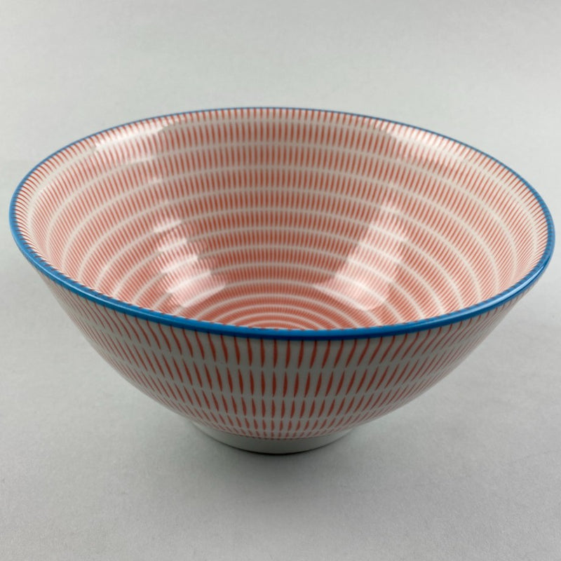 Red and white stripes large bowl ramen Restaurant Supply Bowery Discount Sale OSARA New York