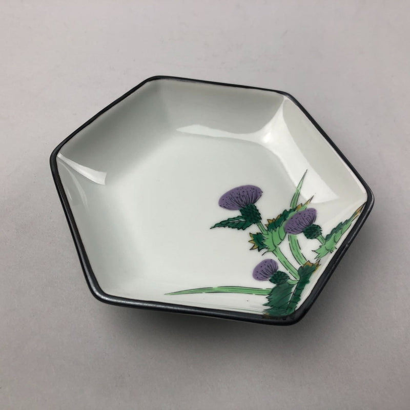 Hexagon Shaped Purple Thistle Japanese Small Plate Restaurant Supply Bowery OSARA New York