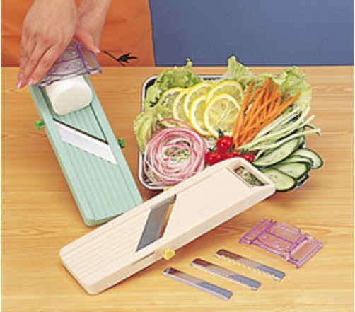 Benriner BN-95W Mandoline Affettatrice Con 4 Lame Giapponesi In Acciaio Inox Senza Bpa 34 5 X 5 25 Pollici Bianco Super 92952314 - Foto 5