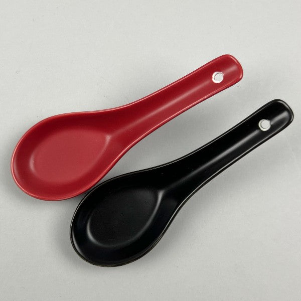 Bowery Matte Bold Red Black Renge Spoon Tasting Spoon Ramen Soup Spoon Japanese chefs store restaurant supply Bowery discount sale event party catering OSARA New York