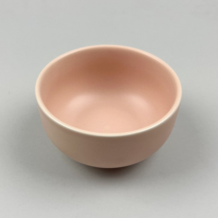 Bowery Matte Neutral Small Round Bowl, 5"dia., 14 oz in four colors (gray, taupe, pistachio, and gradient peach)