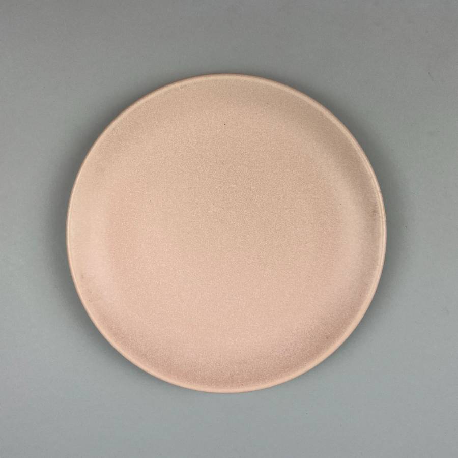 Bowery Matte Neutral Round Plates, 4 sizes (6.25", 8.25", 9.25", 10.25" dia.), 4 colors (gray, taupe, pistachio, and gradient peach)