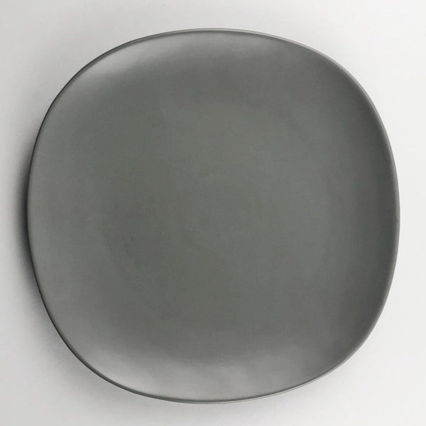 Matte Gray Brown Beige Color Rounded Square Dinner Plates 10