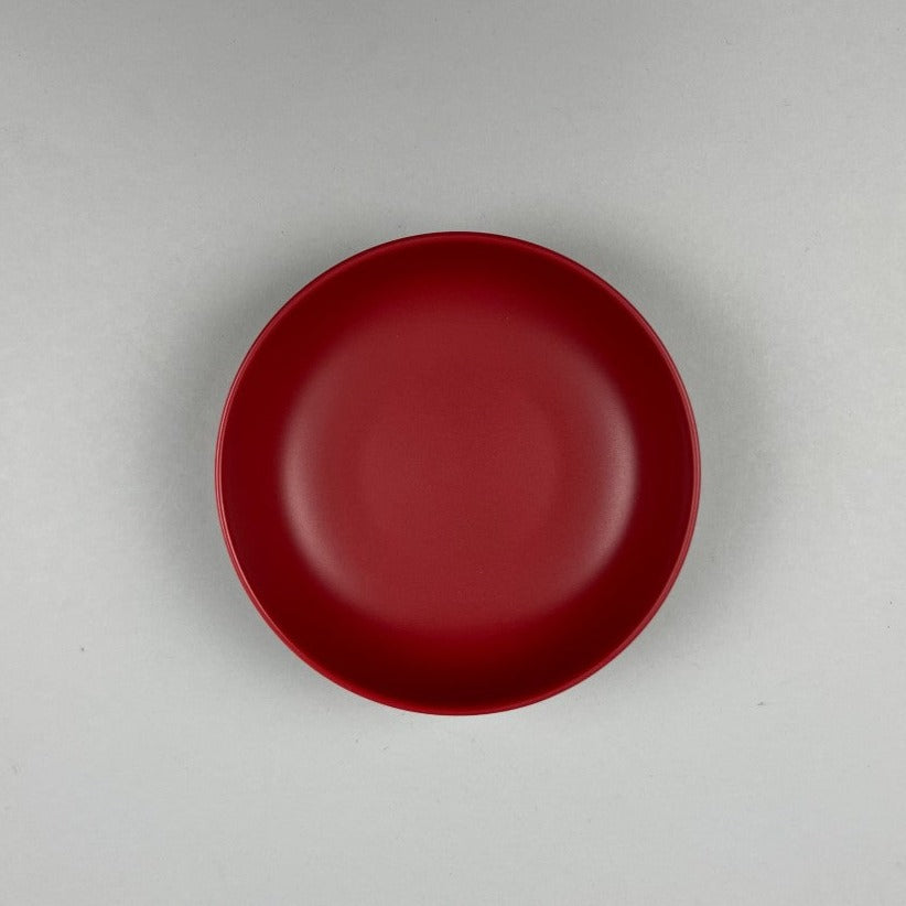 Bowery Matte bold red black monkey dish small shallow bowl sauce seasoning chefs store restaurant supply holiday table dinnerware store sale discount Manhattan nyc