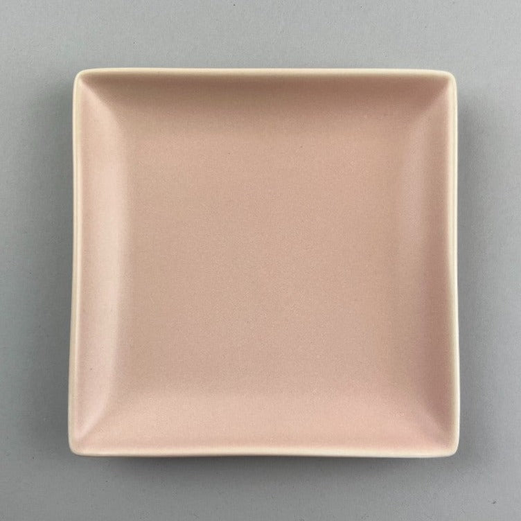 Bowery Matte pink gradient peach share plate square dish unique durable dinnerware Restaurant Equipment Supply Discount Manhattan OSARA New York 纽约 뉴욕 레스토랑 日式厨具 Beige Matte Dish