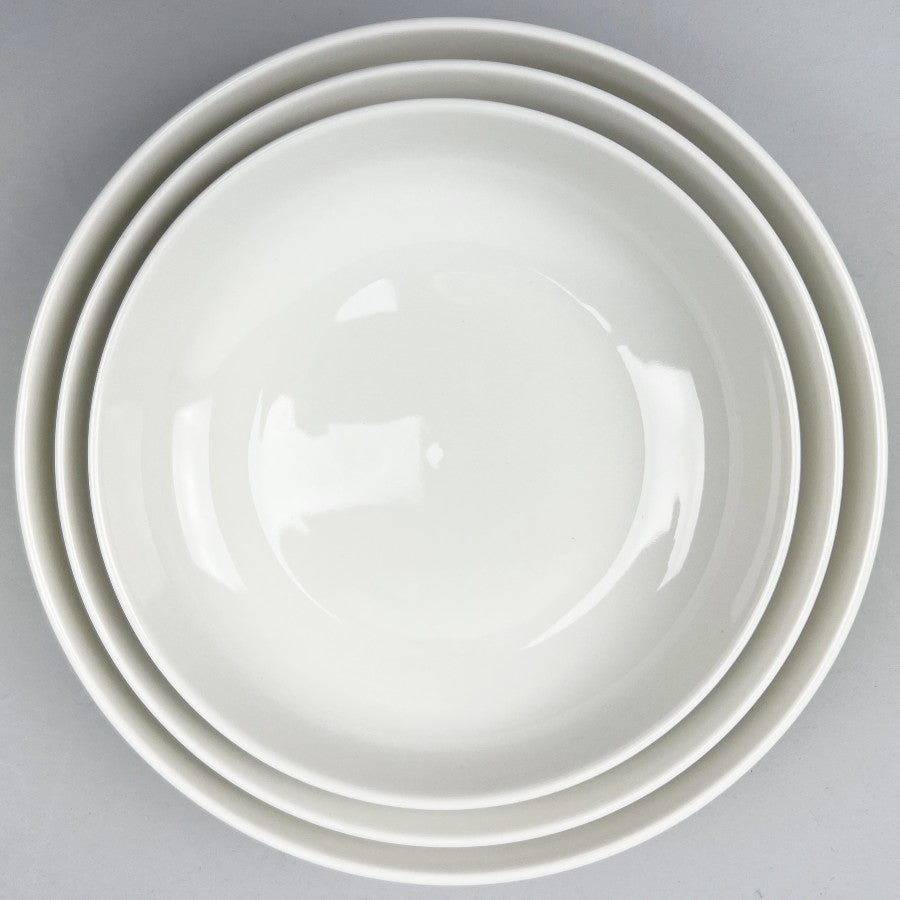 Hannah White Coupe (Shallow Bowl) Dish, three sizes, 7