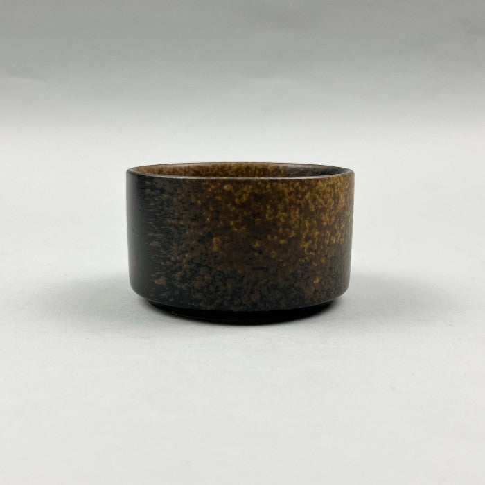 Ginga N Semi Matte Black brown beige bizen style small cylindrical stackable bowl Japanese chefs store restaurant supply event party catering Bowery discount sale OSARA New York 10 strawberry street Nagoya