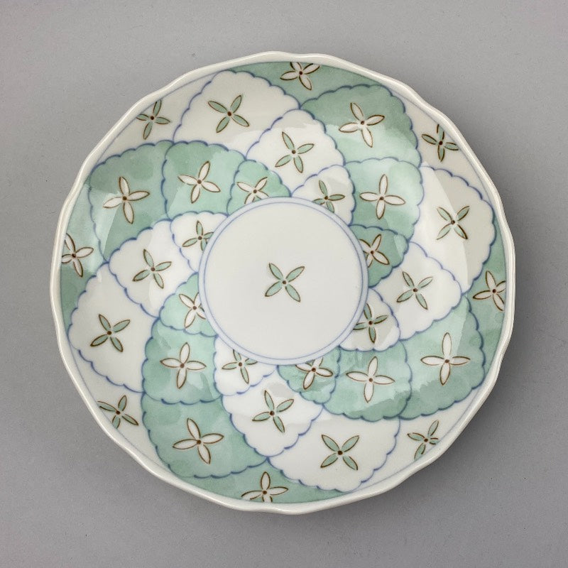 Mint Flower Patterns Japanese Plate Restaurant Supply Bowery Discount Sale OSARA New York