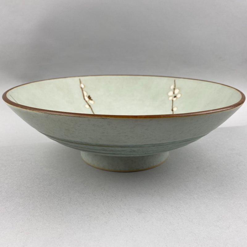 Hakubai White Plum Flower Large Low Bowl Japanese Restaurant Supply Bowery Sale Discount OSARA New York