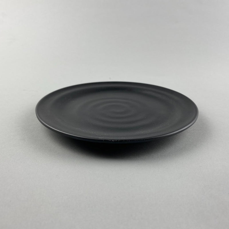 Hamon Melamine Semi-Matte Black Round Plate Side Restaurant Supply Discount Sale OSARA New York
