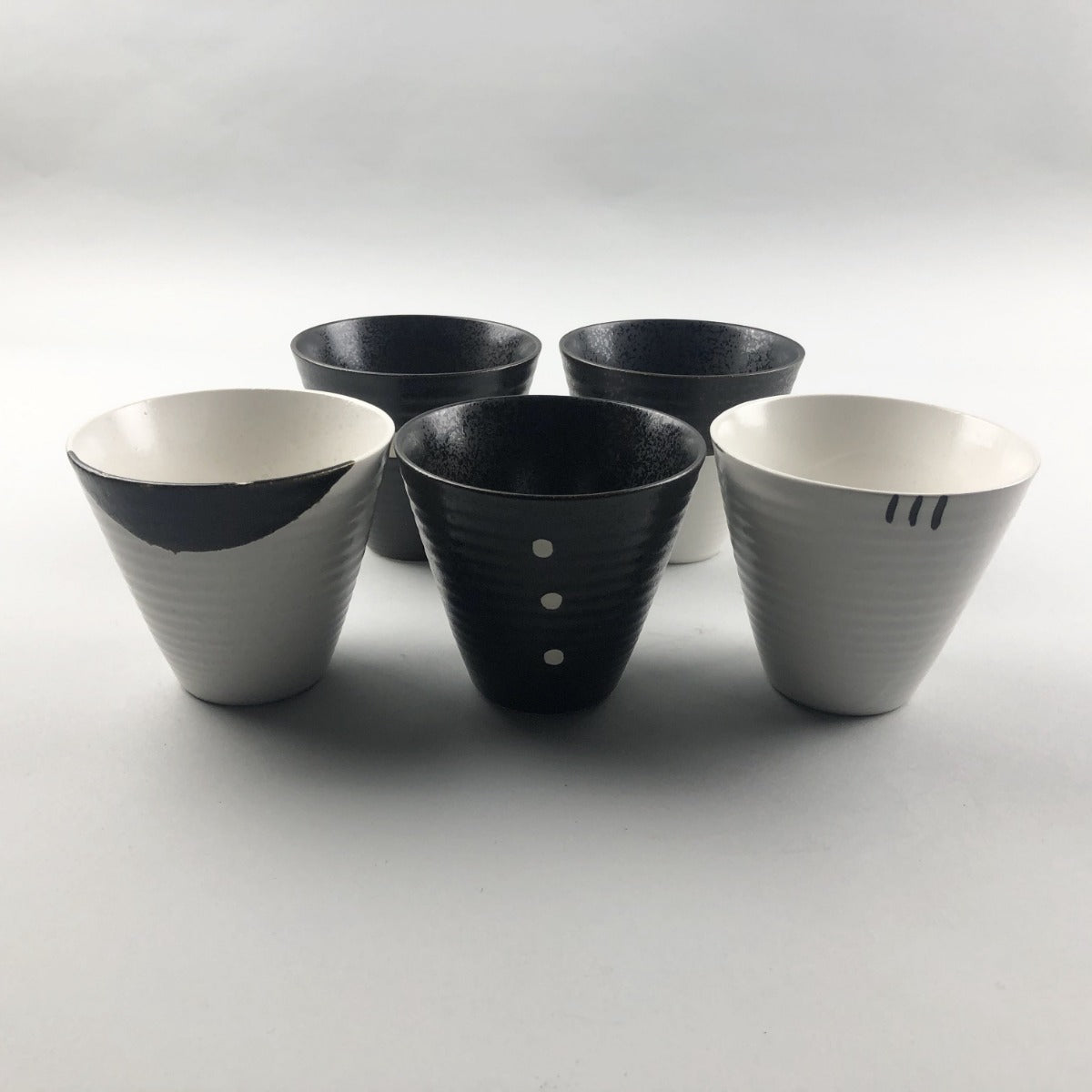 Zen Mono Tumbler Set of 5 in a box, 3 5/8