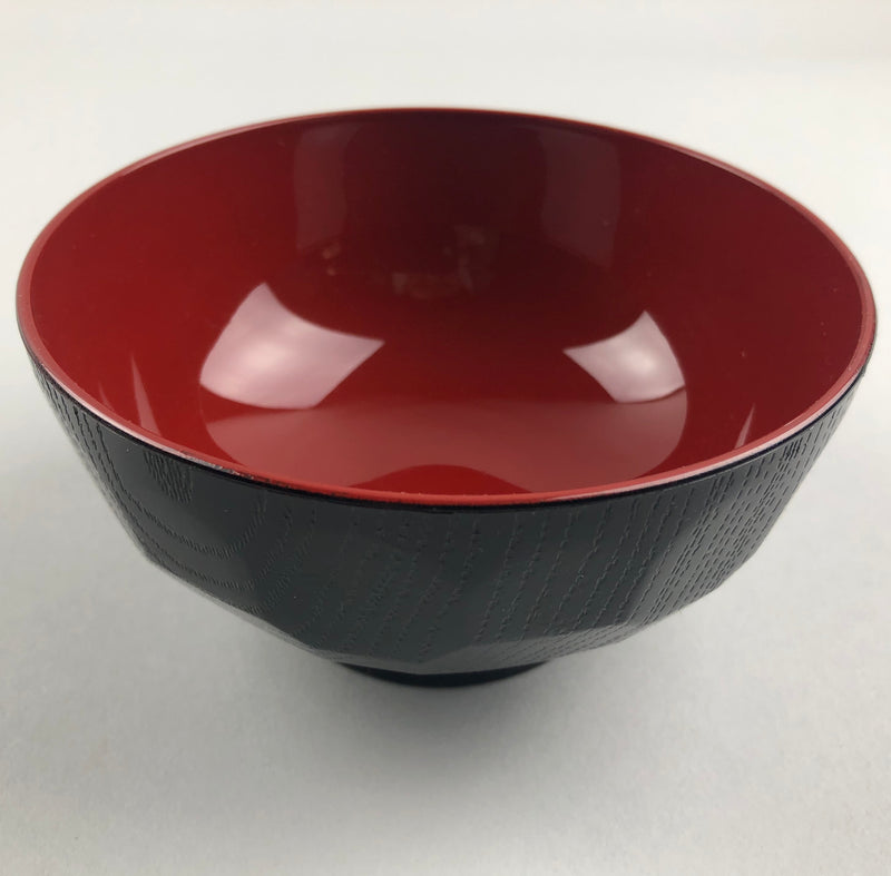 Origami Red Owan(miso soup bowl) with lid, 4 5/8 dia., 10 oz