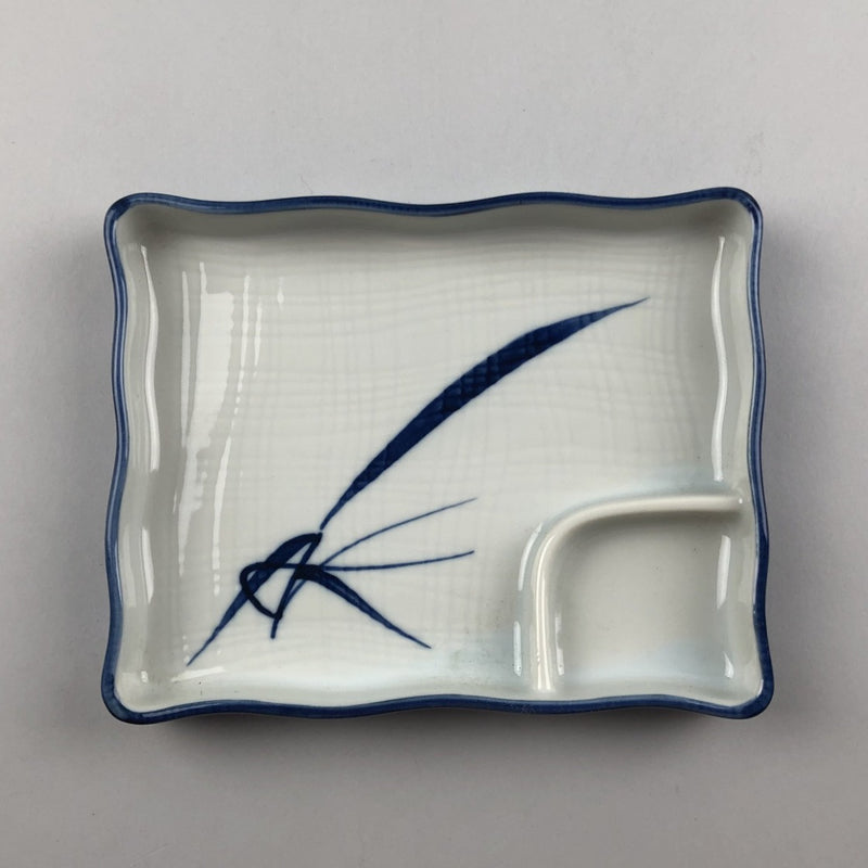 Restaurant Equipment Supply Discount Manhattan OSARA New York 纽约 뉴욕 레스토랑 Japanese Ceramics 和食器 日本 日式厨具 Square place with three section sause/seasoning お皿 ニューヨーク Sashimi Plate with soy sauce section