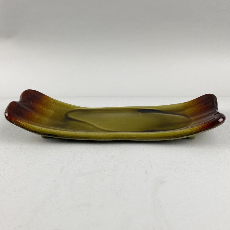 Kokemusu Oshibori Hot Towel Tray Moss green brown Japanese Style Rectangle Plate Restaurant Supply Bowery Discount Sale OSARA New York