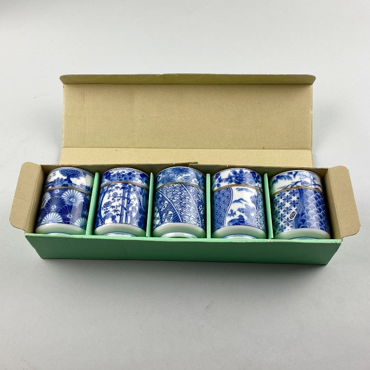 Koten Blue and White Japanese teacup Gift Set Restaurant Supply Bowery Discount Sale OSARA New York