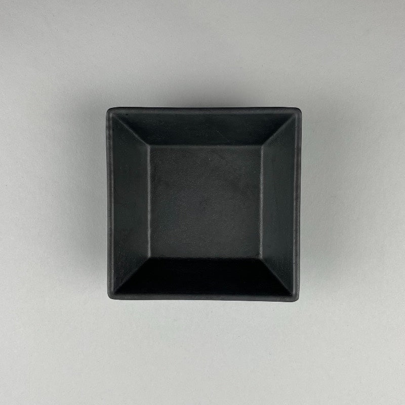 Mashikaku Melamine Small Square Bowls, 4" wide, 6 oz and Two Colors(Matte White and Matte Black)