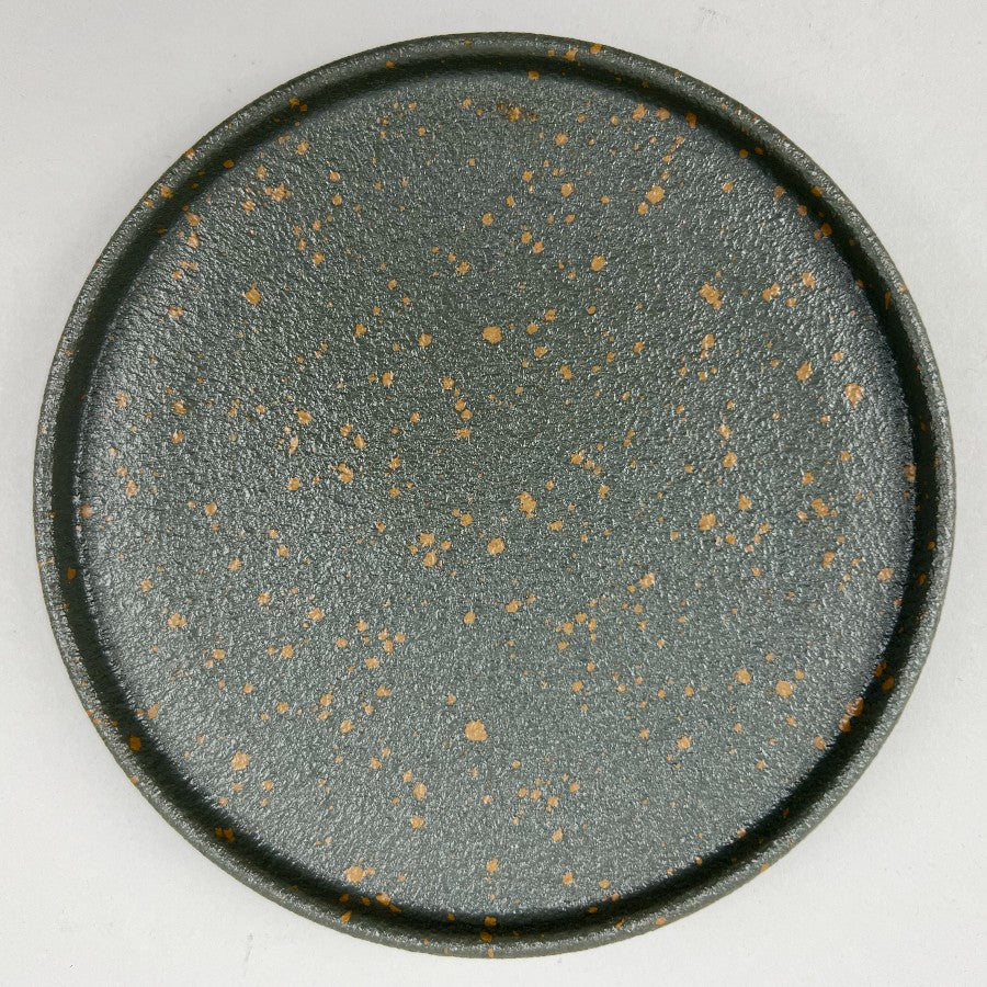 Neo Camo Round Plate with Upright Rim, Omakase Plate(6.6" dia.) and Dinner Plate(8.5" dia.)