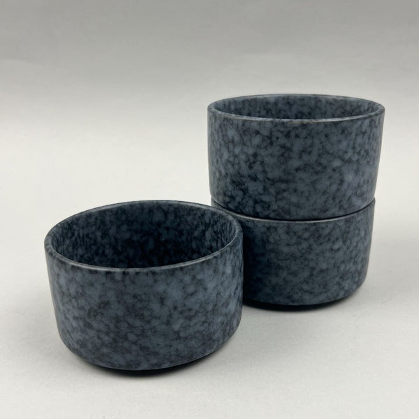 Melange stackable cylindrical small bowls dusty blue navy black gray chefs store restaurant supply Bowery Discount sale New York catering10 strawberry street Biseki
