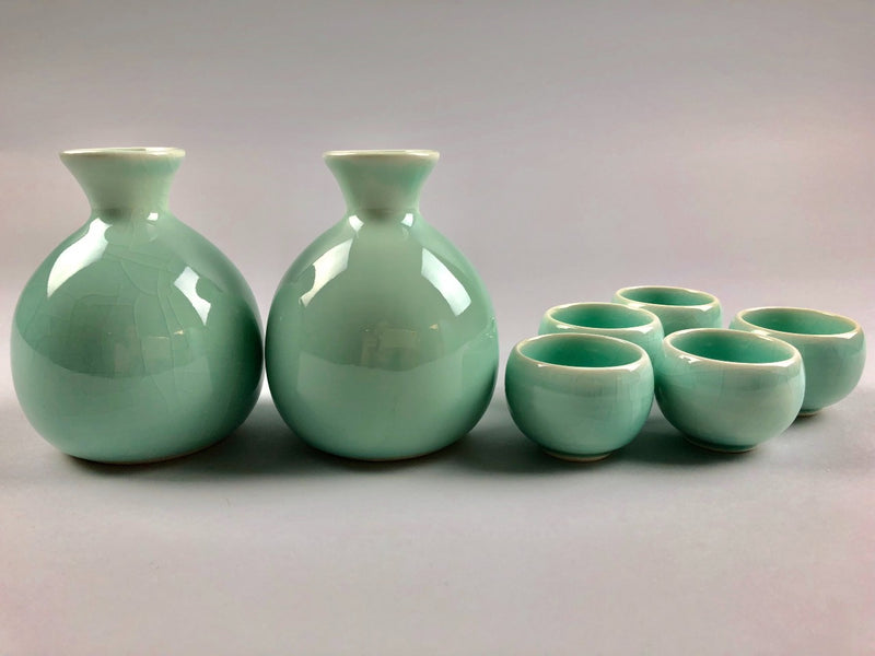 Mint Cream Sake Carafe Sake Cup Tokkuri Ochoko Japanese Restaurant Supply Bowery Discount Sale OSARA New York