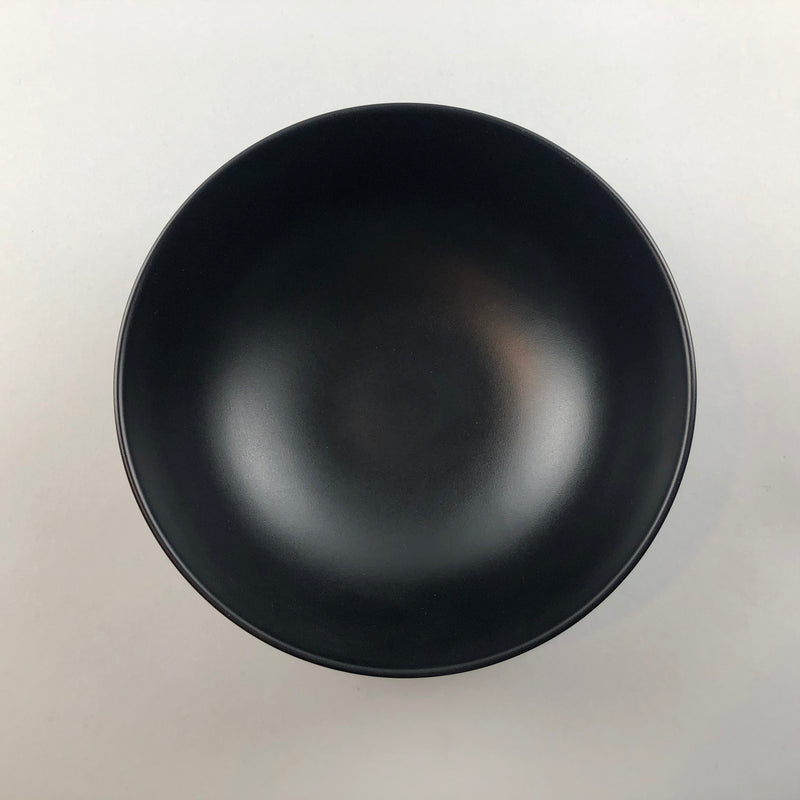 Voga 42 oz Round Black Melamine Extra Large Bowl - Japonais, Faux Stone - 8  3/4 x 8 3/4 x 3 1/4 - 2 count box
