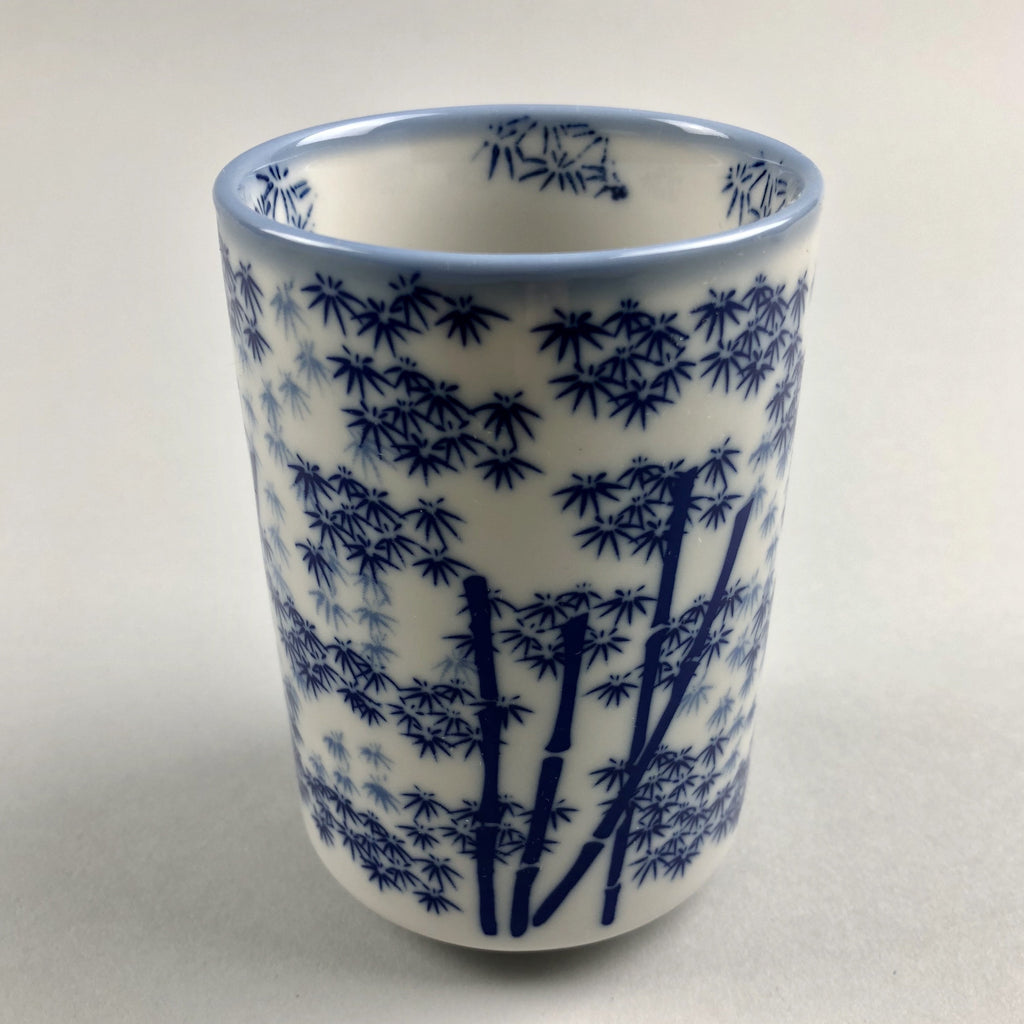 Japanese bamboo ceramic teacup, 8 oz