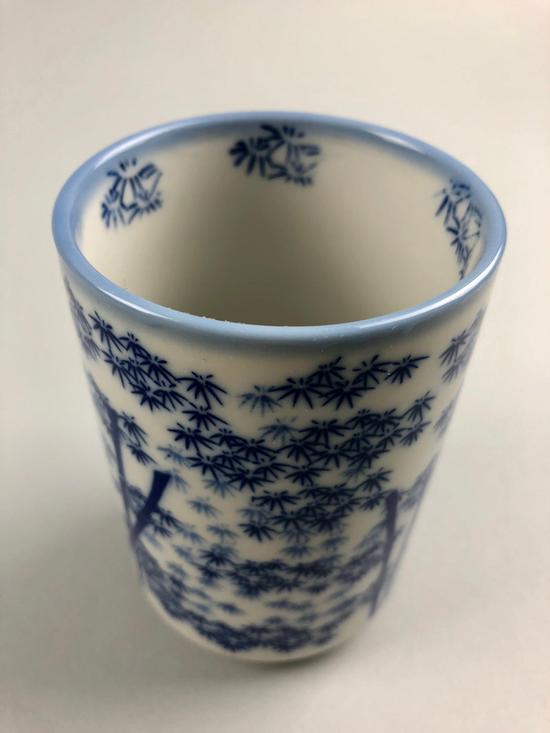 Bamboo on Cobalt Blue Japanese Tea Cup