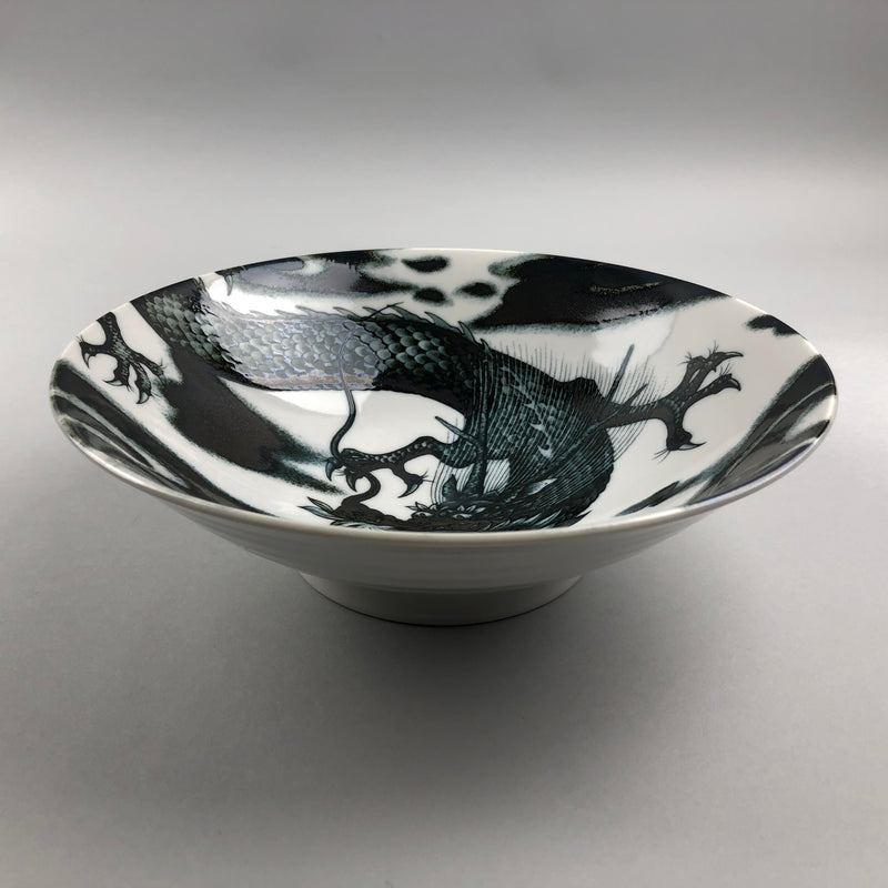 Imari-Ink Low Bowl - Dragon, 9 7/8" dia., 48 oz in two colors(Black and Blue)
